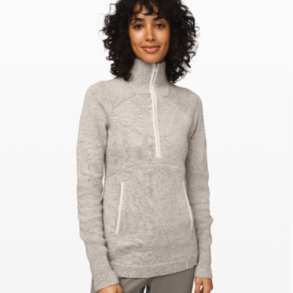 lululemon athletica Women's Gray Zip-Up Sweater